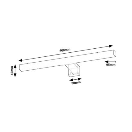 Rabalux - LED spejlbelysning til badeværelset LED/6W/230V IP44 40 cm sort