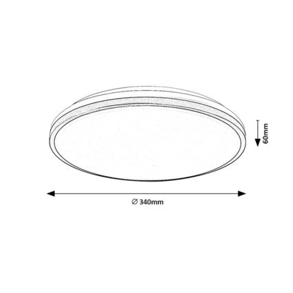 Rabalux - LED-badeværelsesloftlampe LED/18W/230V IP44 Ø 34 cm