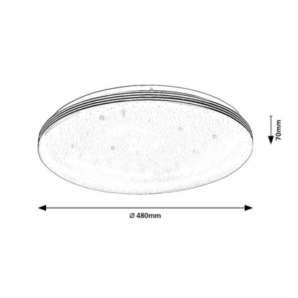 Rabalux - LED loftlampe til badeværelse, LED/40W/230V, IP44, 4000K, Ø 48 cm