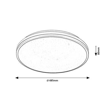 Rabalux - LED loftlampe til badeværelset LED/40W/230V IP44 4000K Ø 48,5 cm