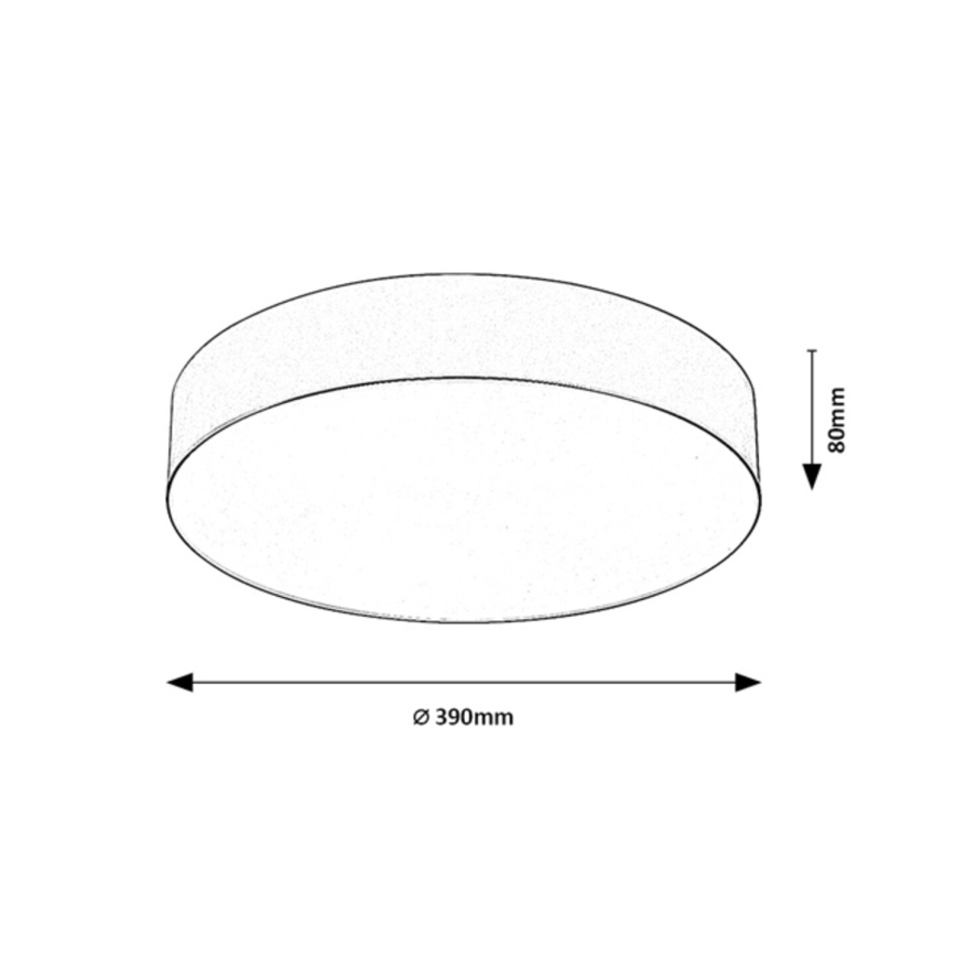 Rabalux - Udendørs loftlampe 3xE27/9W/230V Ø 39 cm IP43 sort