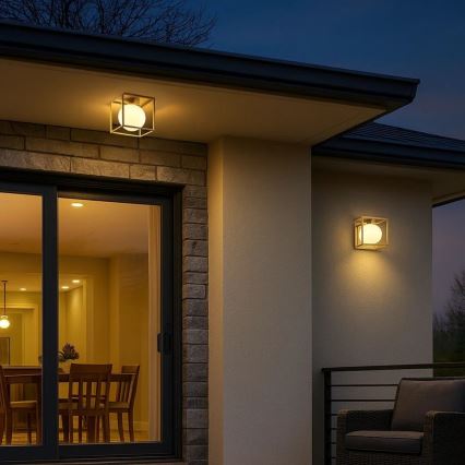 Rabalux - Udendørs væglampe 1xE14/15W/230V IP44 guldfarvet