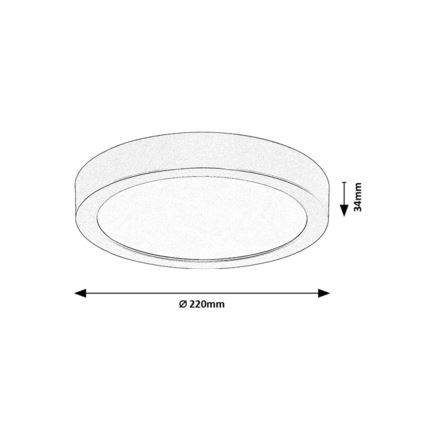 Rabalux - LED badeværelsesloftlampe LED/24W/230V Ø 22 cm IP44 hvid