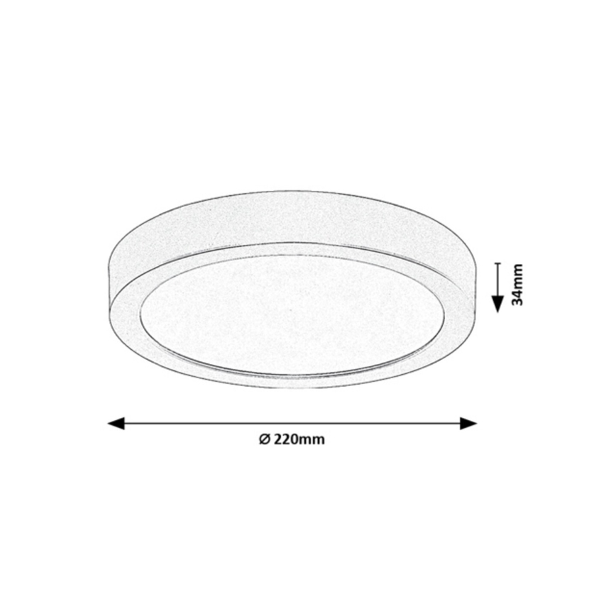 Rabalux - LED badeværelsesloftlampe LED/24W/230V Ø 22 cm IP44 hvid