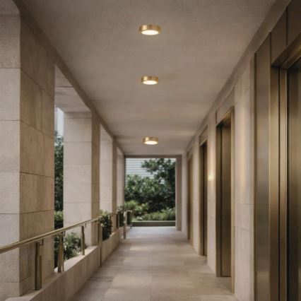 Rabalux - LED loftlampe til badeværelse LED/7W/230V Ø 12 cm IP44 guld