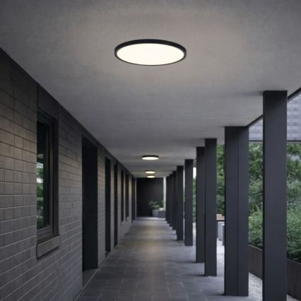 Rabalux - LED loftlampe til badeværelset LED/18W/230V 3000/4000/6000K Ø 29 cm IP44 sort