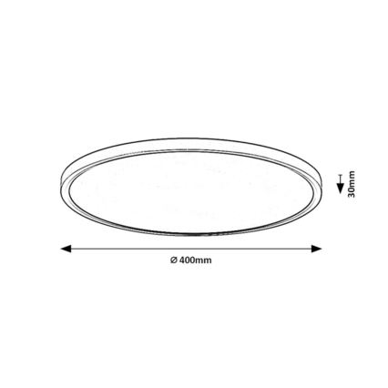 Rabalux - LED loftlampe til badeværelse LED/24W/230V 3000/4000/6000K Ø 40 cm IP44 brun