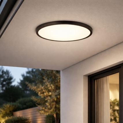 Rabalux - LED loftlampe til badeværelse LED/24W/230V 3000/4000/6000K Ø 40 cm IP44 sort