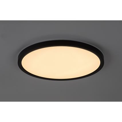 Rabalux - LED loftlampe til badeværelse LED/24W/230V 3000/4000/6000K Ø 40 cm IP44 sort