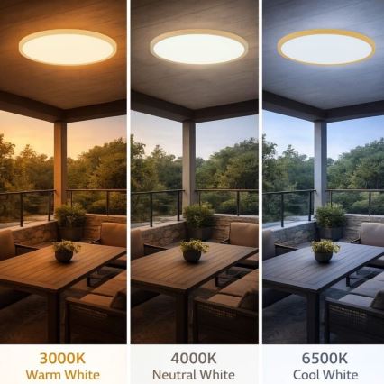 Rabalux - LED badeværelsesloftlampe LED/24W/230V 3000/4000/6000K diameter 40 cm IP44 beige
