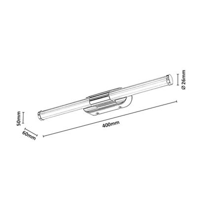 Rabalux - LED spejlbelysning til badeværelse LED/6W/230V IP44 40 cm blank krom