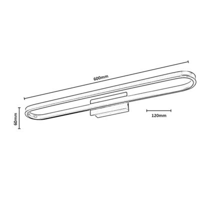 Rabalux - LED-belysning til badeværelsesspejl LED/18W/230V IP44 60 cm