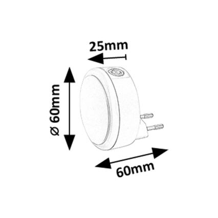 Rabalux - LED Vågelampe m. skumringssensor LED/0,3W/230V 3000K