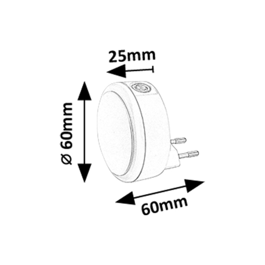 Rabalux - LED Vågelampe m. skumringssensor LED/0,3W/230V 3000K