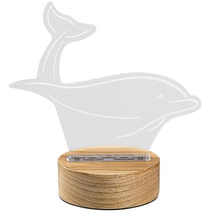 Rabalux - LED bordlampe til børn LED/2W/5V 3000K dolphin bøg