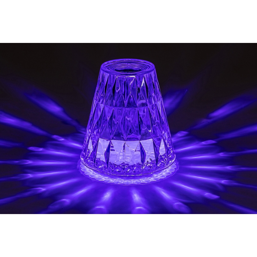Rabalux - LED bordlampe m. RGB-farver dæmpbar og genopladelig LED/2W/5V 3000K