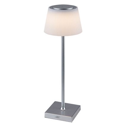 Rabalux - LED bordlampe dæmpbar og genopladelig LED/4W/3,7V 1800 mAh 3000-5000K IP44 sølvfarvet