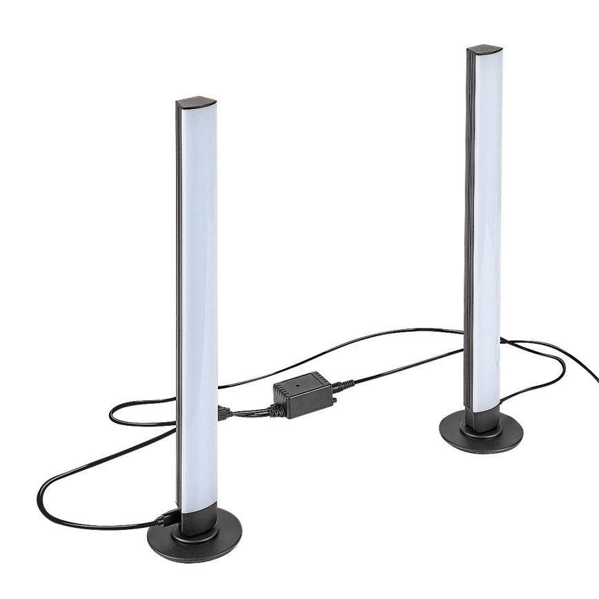 Rabalux - SÆT 2x LED RGB Bordlampe dæmpbar PACO LED/5W/5V + fjernbetjening