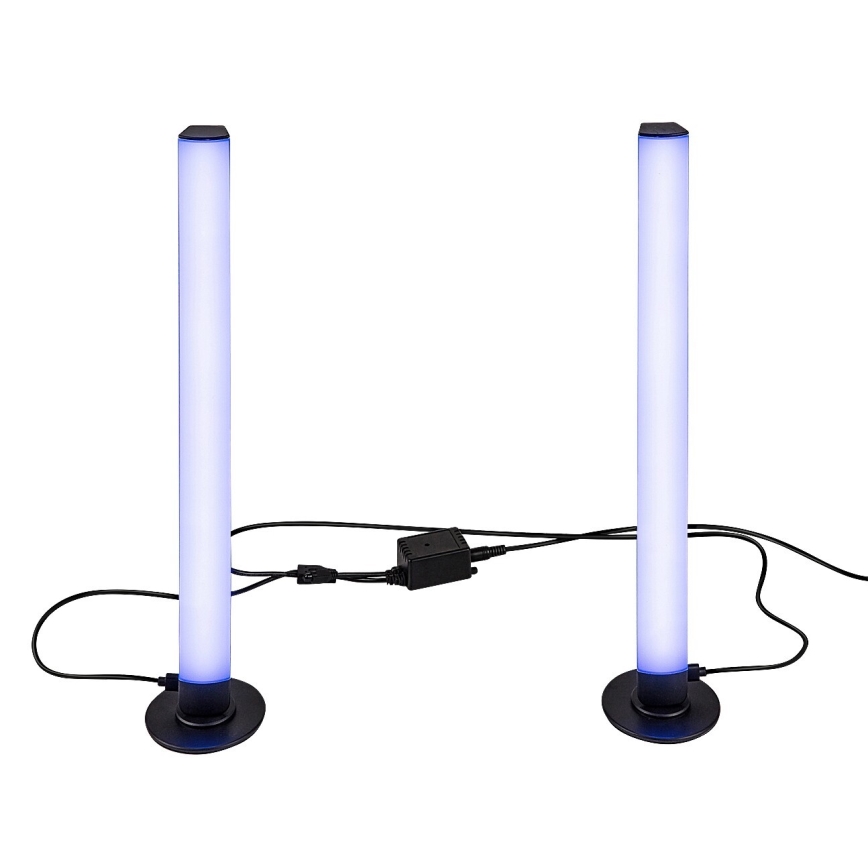 Rabalux - SÆT 2x LED RGB Bordlampe dæmpbar PACO LED/5W/5V + fjernbetjening