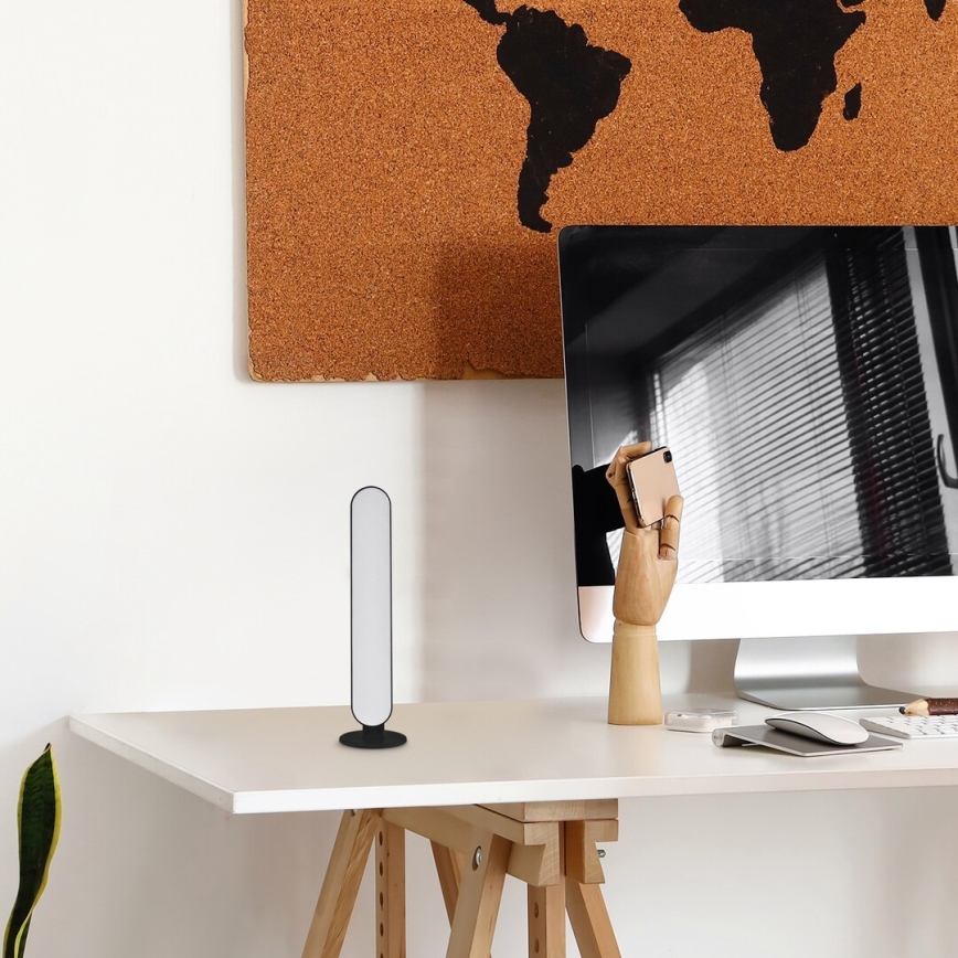 Rabalux - LED RGB Dæmpbar Bordlampe LED/3W/5V sort + fjernbetjening