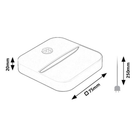 Rabalux - LED Night rechargeable lys med sensor LED/0,15W/3,7V 3000K 300 mAh