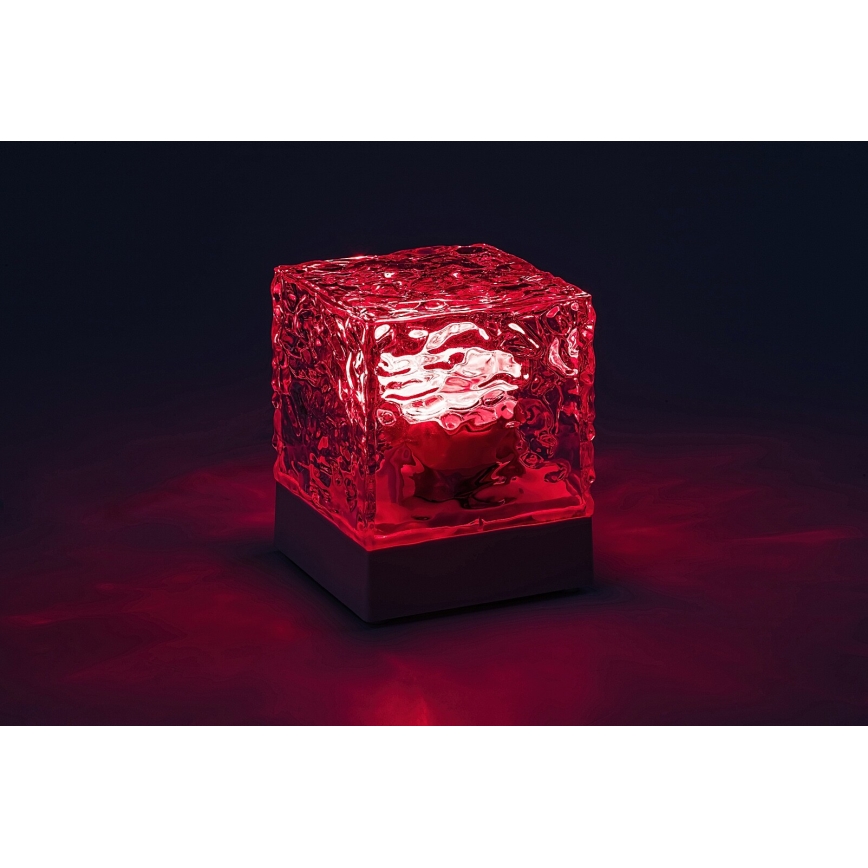 Rabalux - LED bordlampe m. RGB-farver dæmpbar og genopladelig LED/1W/5V + fjernbetjening