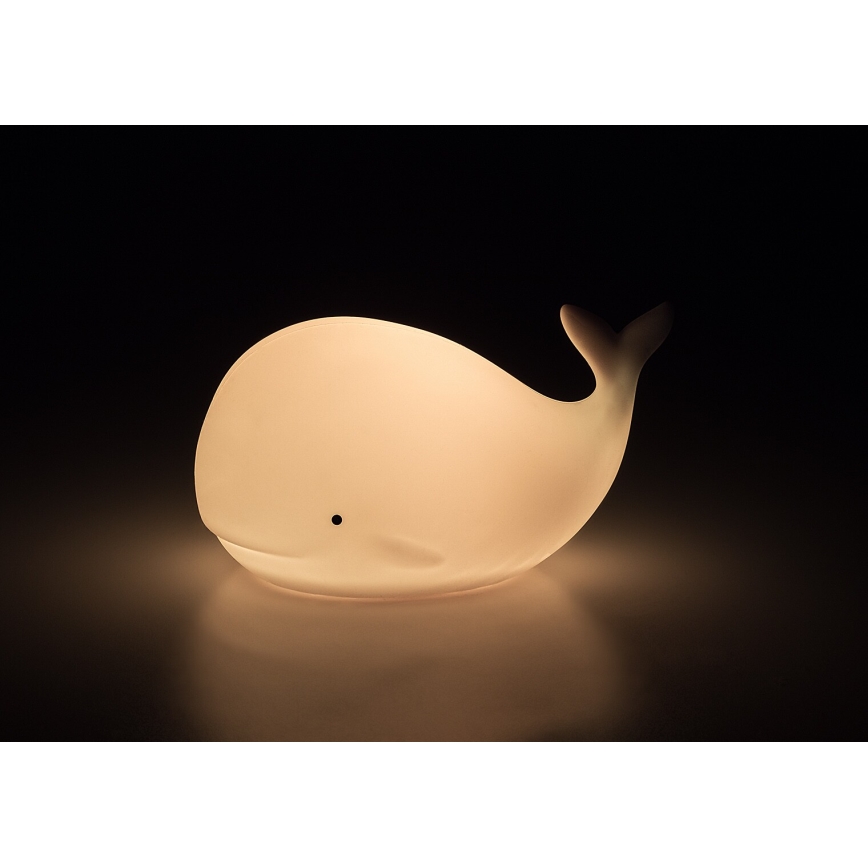 Rabalux - LED RGB berøringsbetjent natlampe LED/0,05W/1xCR2032 hval