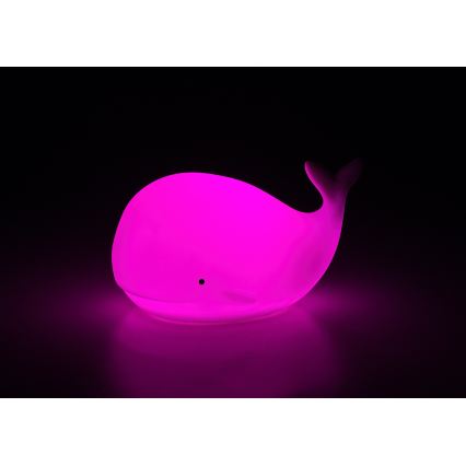 Rabalux - LED RGB berøringsbetjent natlampe LED/0,05W/1xCR2032 hval