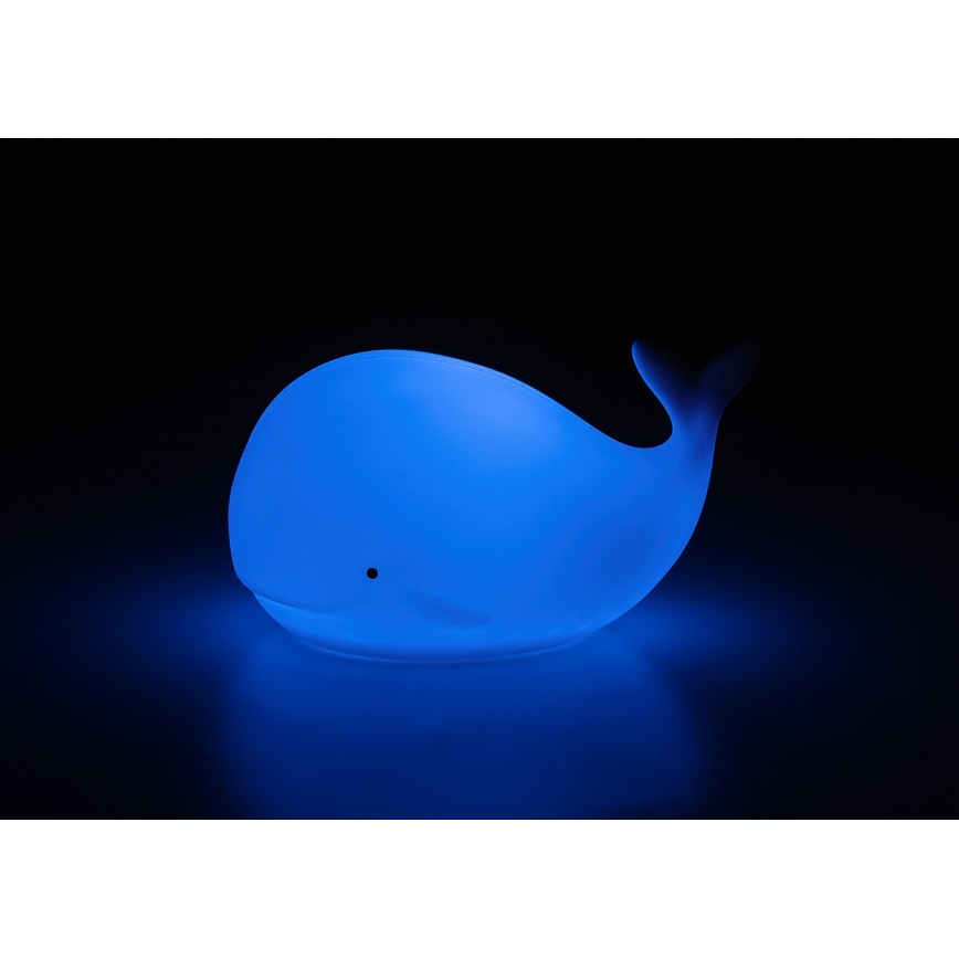 Rabalux - LED RGB berøringsbetjent natlampe LED/0,05W/1xCR2032 hval