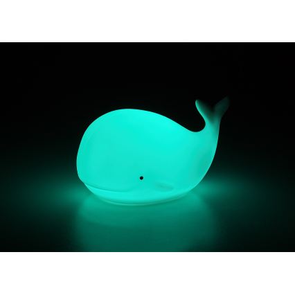 Rabalux - LED RGB berøringsbetjent natlampe LED/0,05W/1xCR2032 hval