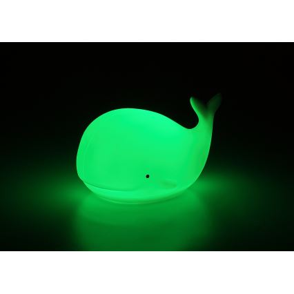 Rabalux - LED RGB berøringsbetjent natlampe LED/0,05W/1xCR2032 hval