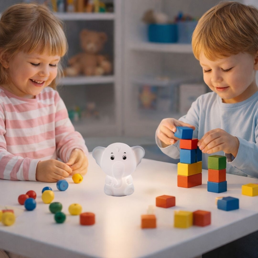 Rabalux - RGB LED berøringsbetjent natlampe LED/0,05W/1xCR2032 elefant