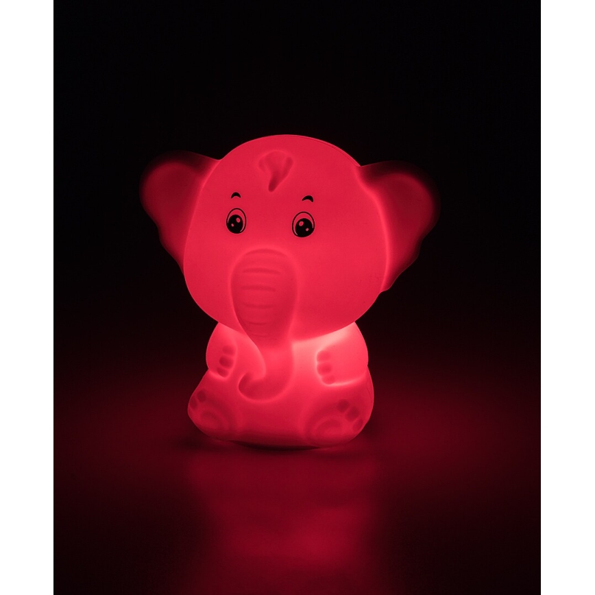 Rabalux - RGB LED berøringsbetjent natlampe LED/0,05W/1xCR2032 elefant