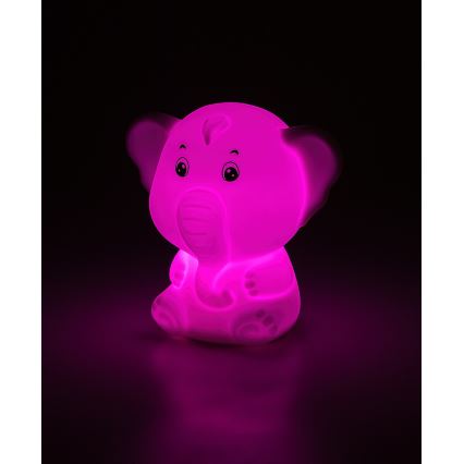 Rabalux - RGB LED berøringsbetjent natlampe LED/0,05W/1xCR2032 elefant