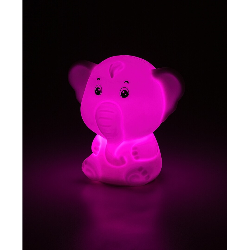 Rabalux - RGB LED berøringsbetjent natlampe LED/0,05W/1xCR2032 elefant