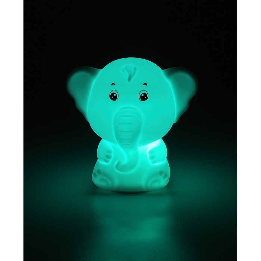 Rabalux - RGB LED berøringsbetjent natlampe LED/0,05W/1xCR2032 elefant