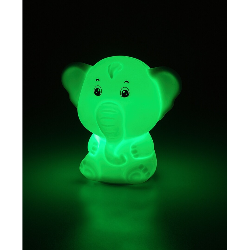 Rabalux - RGB LED berøringsbetjent natlampe LED/0,05W/1xCR2032 elefant