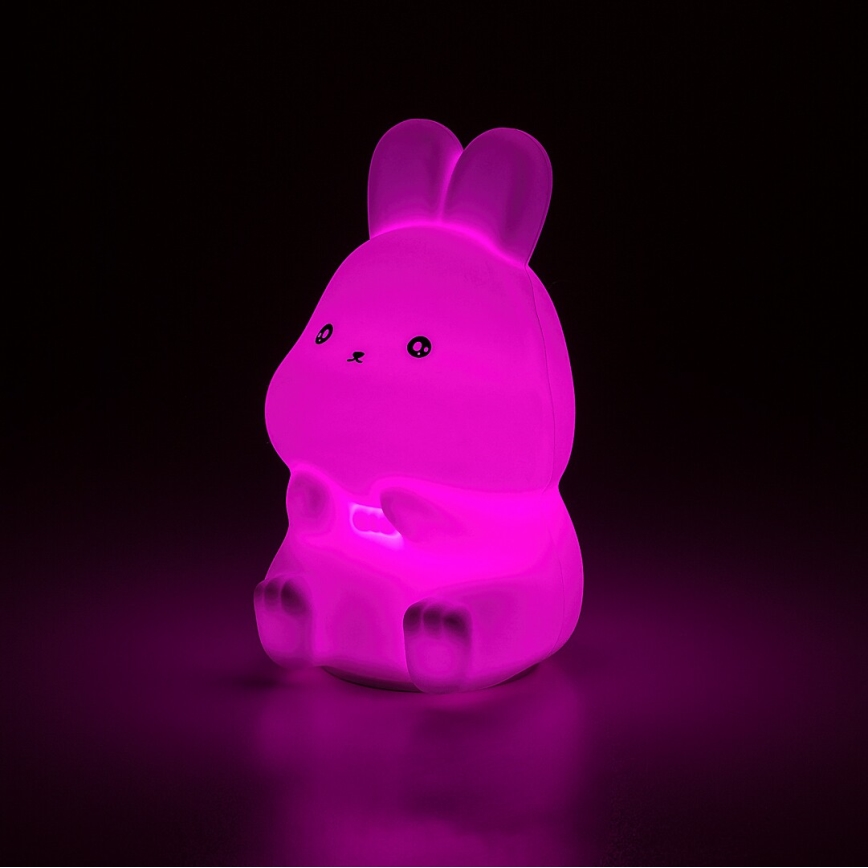 Rabalux - LED RGB berøringsbetjent natlampe LED/0,05W/1xCR2032 kanin