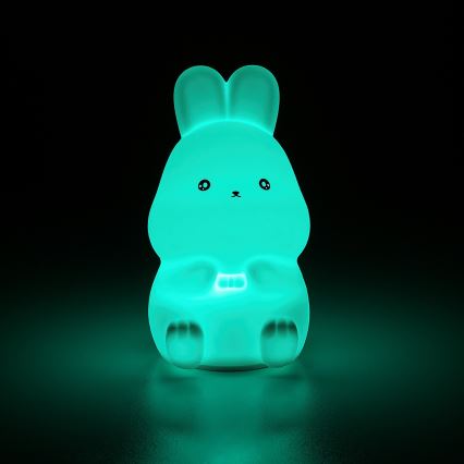 Rabalux - LED RGB berøringsbetjent natlampe LED/0,05W/1xCR2032 kanin