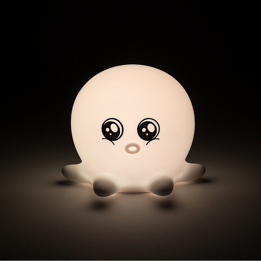 Rabalux - LED RGB berøringsbetjent natlampe LED/0,05W/1xCR2032 blæksprutte