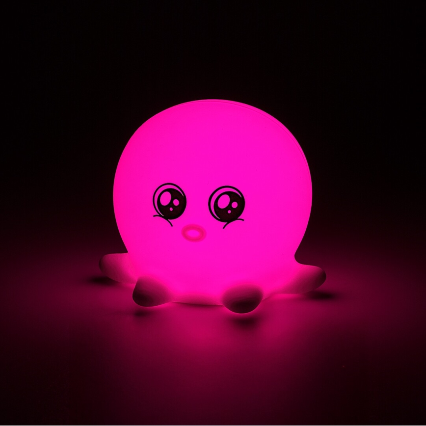 Rabalux - LED RGB berøringsbetjent natlampe LED/0,05W/1xCR2032 blæksprutte