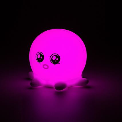 Rabalux - LED RGB berøringsbetjent natlampe LED/0,05W/1xCR2032 blæksprutte