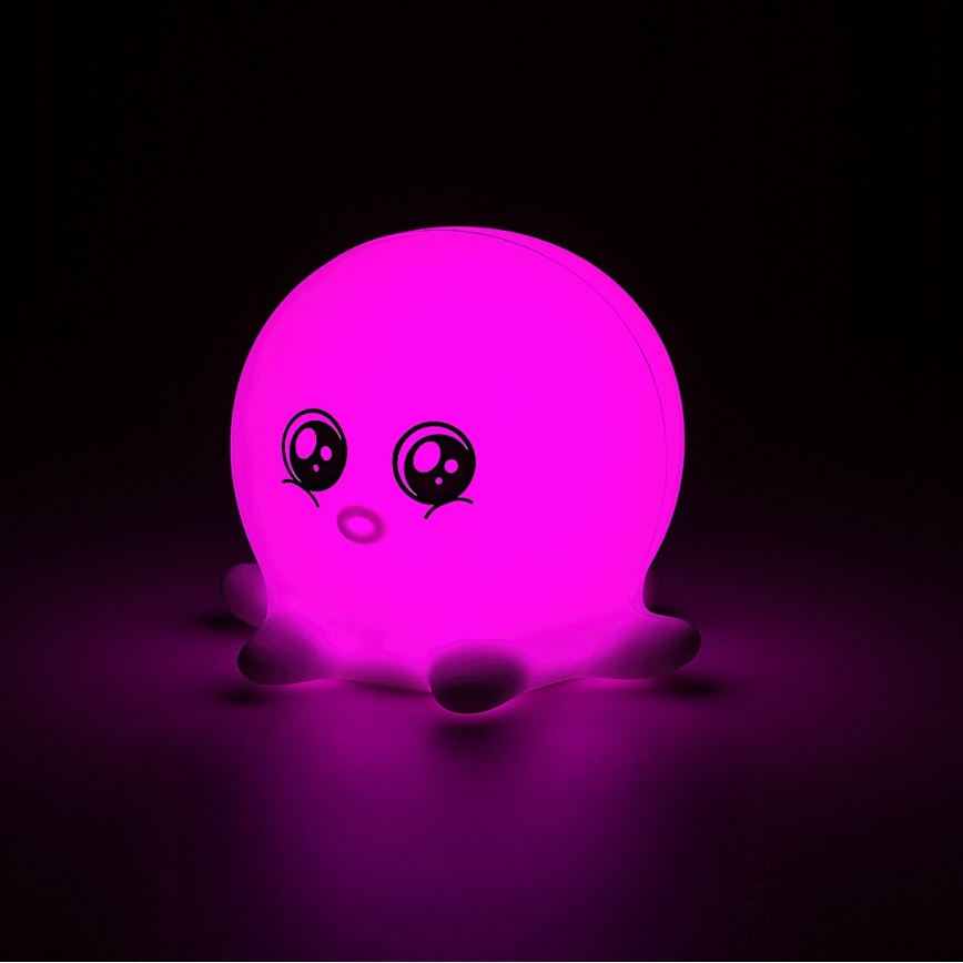 Rabalux - LED RGB berøringsbetjent natlampe LED/0,05W/1xCR2032 blæksprutte