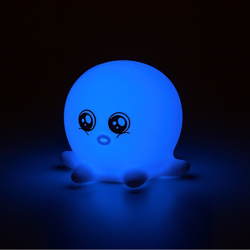 Rabalux - LED RGB berøringsbetjent natlampe LED/0,05W/1xCR2032 blæksprutte