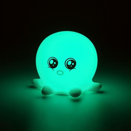 Rabalux - LED RGB berøringsbetjent natlampe LED/0,05W/1xCR2032 blæksprutte