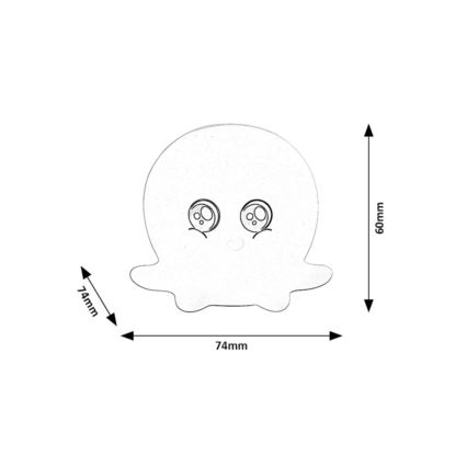 Rabalux - LED RGB berøringsbetjent natlampe LED/0,05W/1xCR2032 blæksprutte
