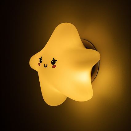 Rabalux - Dæmpbar genopladelig berøringsbetjent børnenatlampe LED/2,7W/5V 200 mAh stjerne