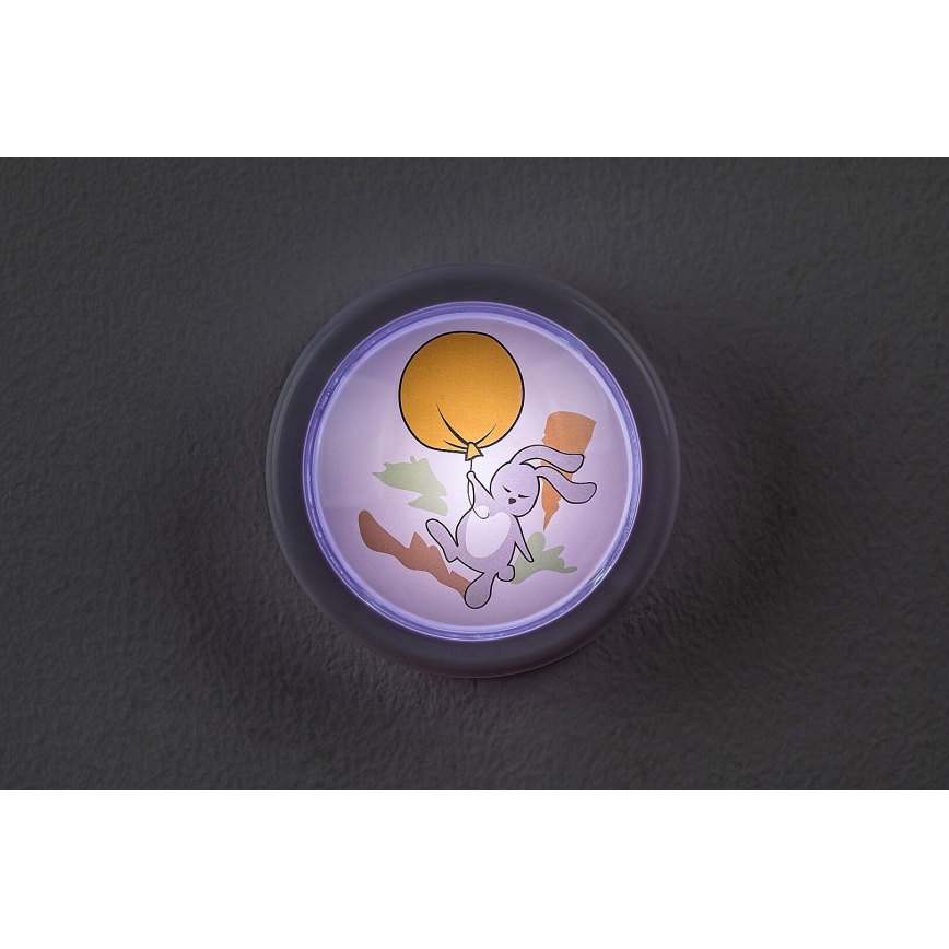 Rabalux - LED Børnenatlampe LED/0,3W/2xAA 6000K