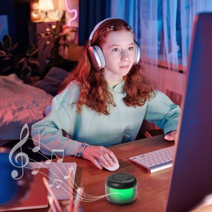Rabalux - RGB Bordlampe med højttaler RGB/3W/3,7V 500mAh