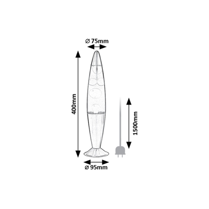 Rabalux - LED Lavalampe LED/25W/230V